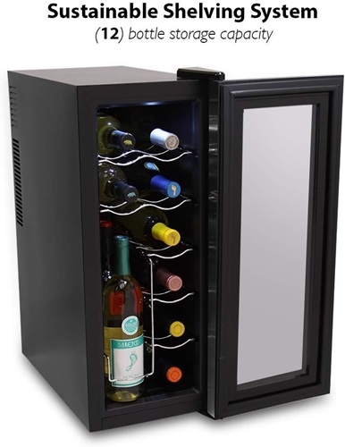 NutriChef 12B Top Rated Wine Refrigerator