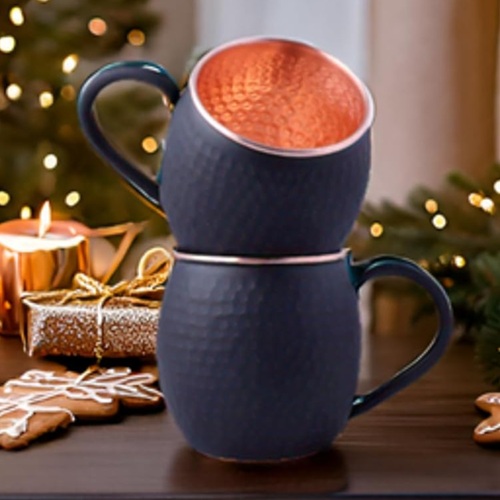 #7 - Unusual Black Copper Moscow Mule Mugs