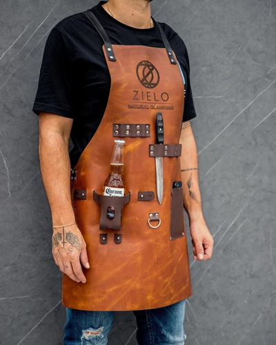 Best BBQ Aprons for Men Cow Hide