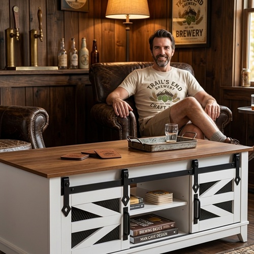 Storage Coffee Table For The Man Cave