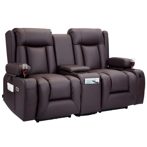 Best Man Cave Furniture: 10 Essential Pieces for the Ultimate Hangout: Reclining Sofa Man Cave Double Reclining Massage Sofa