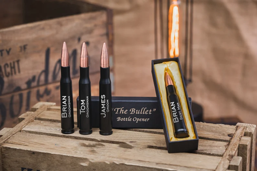 Personalized Engraved Black Bullet Bottle Openers