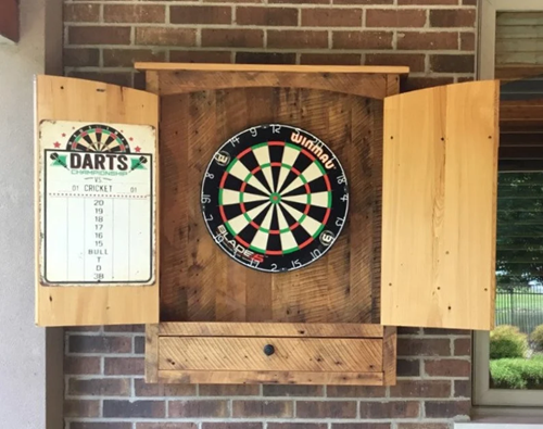 Wall Mounted Dartboard Cabinet