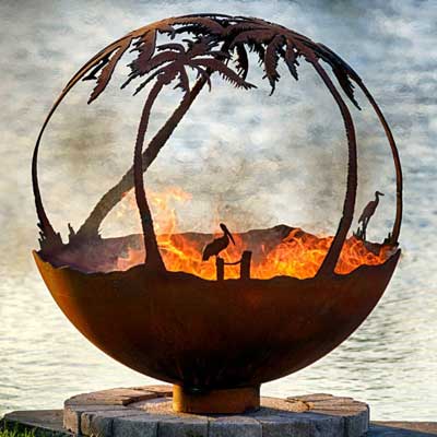 Outdoor Gas Fire Pits non gas sphere Day in Paradise