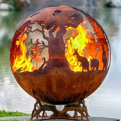 Outdoor Gas Fire Pits non gas sphere down under