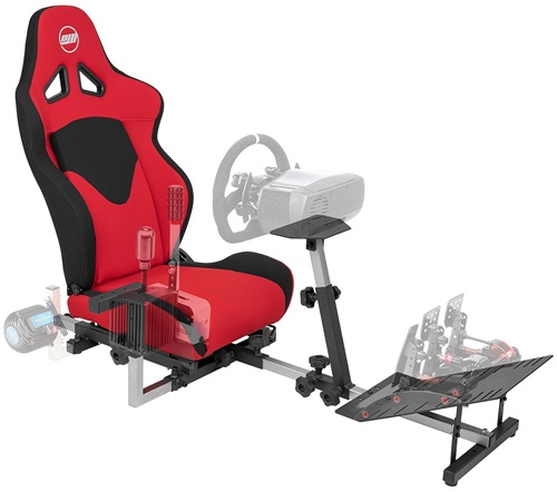 Best Gamer Man Cave Ideas Racing Wheel and Chair