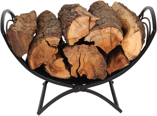 Patio Small Folding Outdoor Firewood Storage Rack