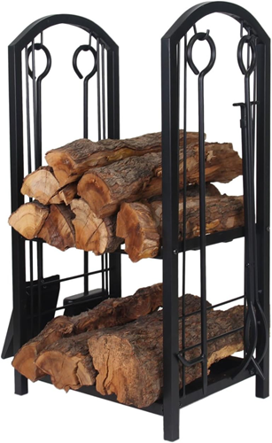 Patio Watcher Deluxe Outdoor Firewood Storage Rack Log Rack