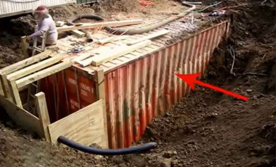 how to build an underground bunker container