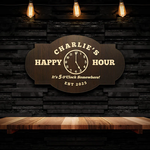 Happy Hour Custom Bar Clock