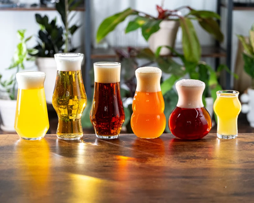 Pretentious Set of 6 Beer Glasses