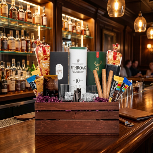 Single Malt Scotch Whiskey Gift Basket