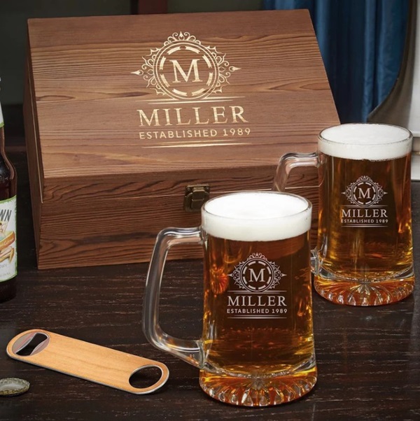 Engraved Mug Box Set of Beer Gifts