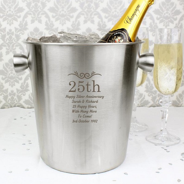 Engraved Steel High End Ice Bucket