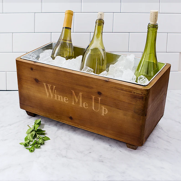 Personalized Wooden Wine Trough