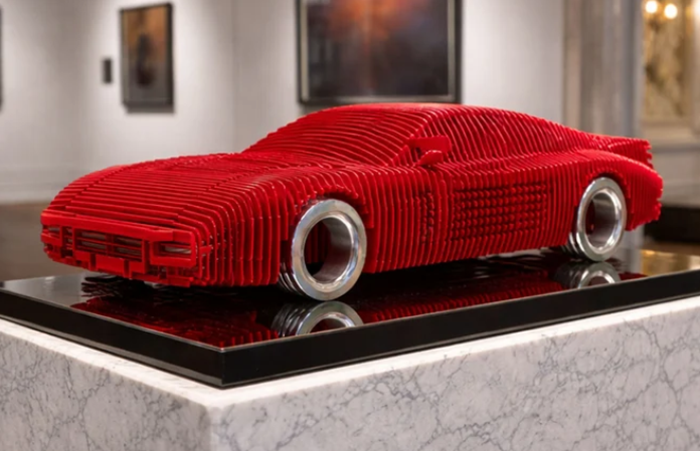 Unique car gift on display