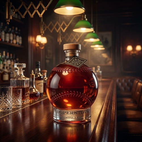 Glass Basketball Whiskey Bottle