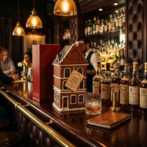 Netherlands House Whiskey Bottle